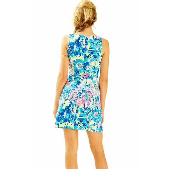 Lilly Pulitzer Adara Shift Dress in Dive In Multicolor Pom Pom Details Size 00 - Picture 3 of 8
